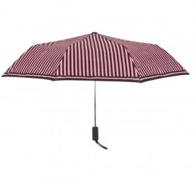 Umbrela Lejla, pentru fete, cu husa, neagra cu dungi roz