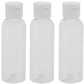 Set recipiente pentru calatorie, Lejla din plastic, transparente, 3 bucati x 100 ml