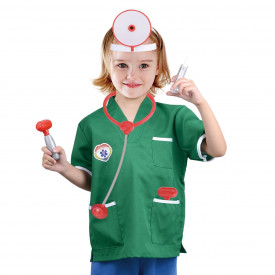 Costum de doctor, Lejla, pentru copii, verde, cu accesorii incluse