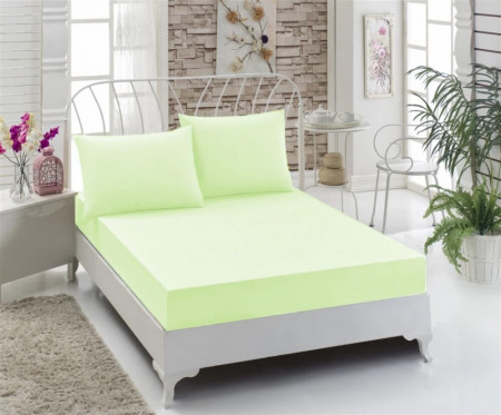 Husa de pat cu elastic, Bumbac Verde