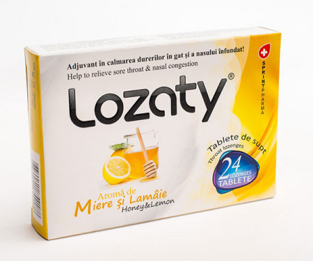 LOZATY AROMA MIERE SI LAMAIE 24 TAB SPRINT PHARMA