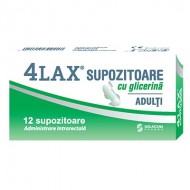 4LAX SUPOZITOARE GLICERINA ADULTI 2350MG 12BUC SOLACIUM PHARMA