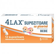 4LAX SUPOZITOARE GLICERINA BEBE 850MG 12BUC SOLACIUM PHARMA