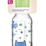 BIBERON STICLA 250ML CU TETINA SILICON PENTRU LAPTE,NR.1,NIP 35015 ABI SOLUTIONS