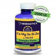 CA+MG+SE+SI+ZN ORGANICE CU D3 30CPS HERBAGETICA