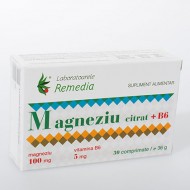MAGNEZIU CITRAT 100MG+B6 30CPR REMEDIA