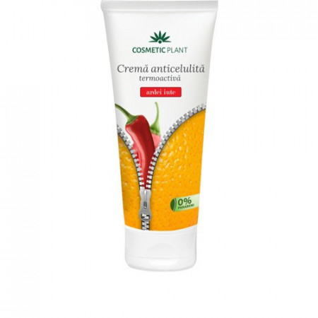 Cremă anticelulită termoactivă cu extract de ardei iute & Cafeisilan C2, 200 ml, Cosmetic Plant
