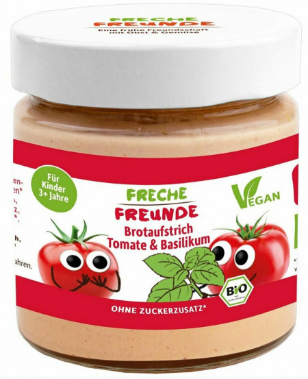Crema tartinabila cu rosii si busuioc bio 180g, Freche Freunde