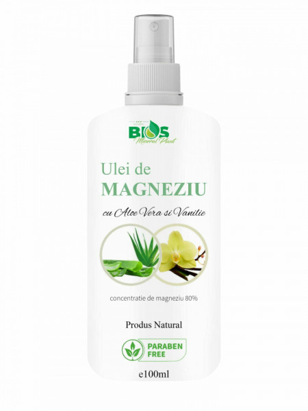 Ulei de Magneziu cu Aloe Vera si Vanilie, 100 ml Bios Mineral Plant