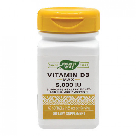 Vitamina D3 5000UI, 60cps, Nature's Way