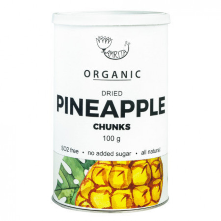 Ananas deshidratat bucati bio 100g Amrita