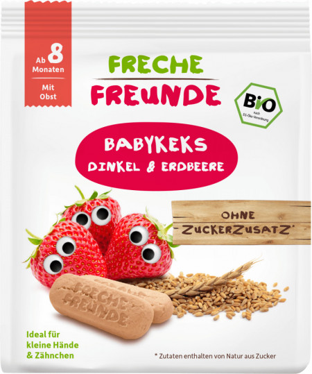 Biscuiti din spelta cu capsuni eco 100g Erdbar
