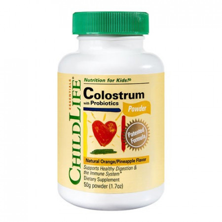 Colostrum with Probiotics, 50g pudra (gust de portocale/ananas), ChildLife