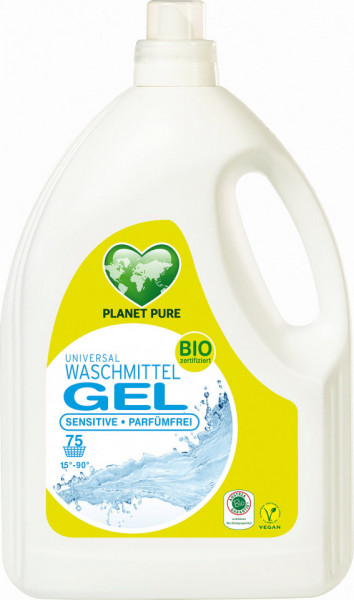 Detergent GEL bio de rufe hipoalergenic -fara parfum- 3L Planet Pure