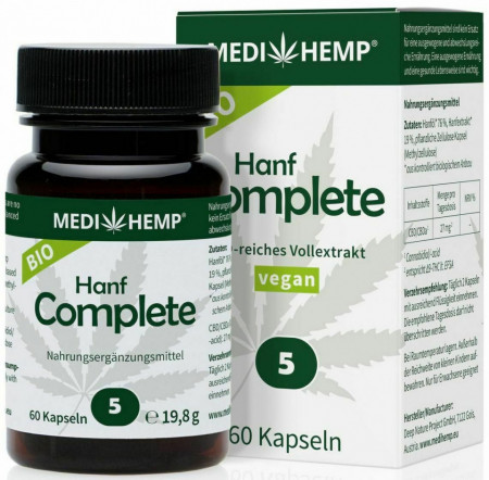 Hemp Complete Capsule cu CBD 5%, 60 capsule Medihemp