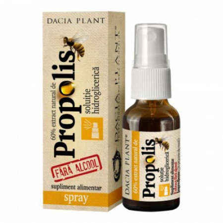 Propolis tinctura fara alcool spray, 20ml, Dacia Plant