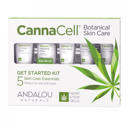 Set pentru ingrijire ten CannaCell Botanical Skin Care Get Started Kit, Andalou
