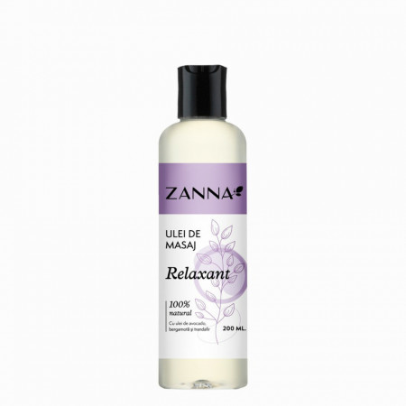 Ulei de masaj Relaxant cu Bergamota si Trandafir, 200ml, Zanna