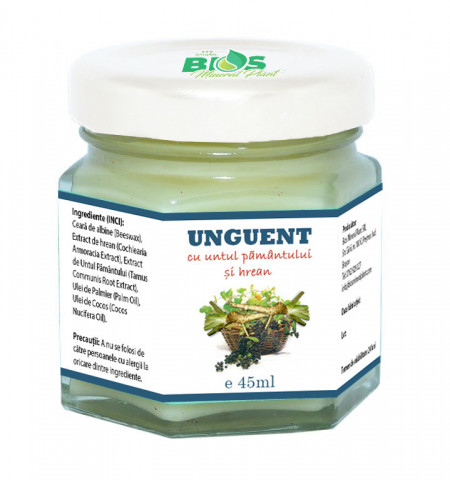 Unguent cu untul pamantului si hrean, 45ml, Bios Mineral Plant