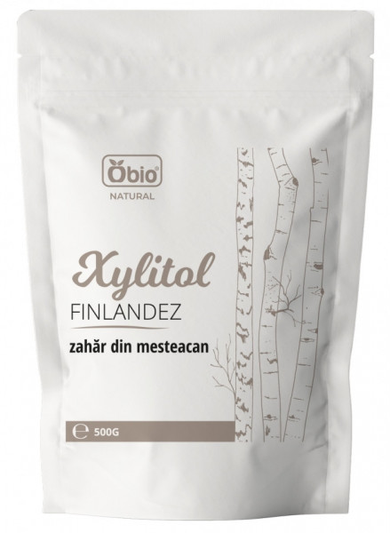 Xylitol finlandez (zahar de mesteacan) 500g Obio