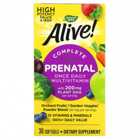 Alive! Prenatal Multi-Vitamin, 30cps, Nature's Way