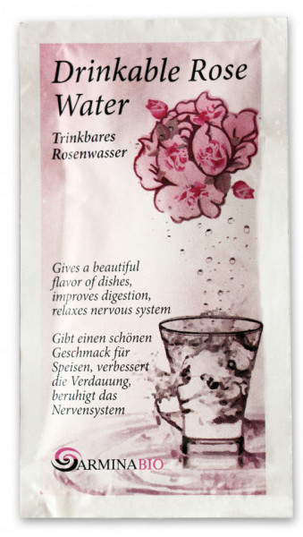 Apa de trandafir pentru baut in pliculete bio 10ml ARMINA