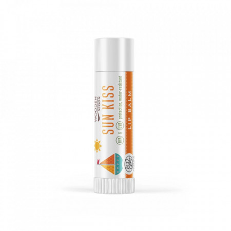 Balsam de buze cu protectie solara, Sun Kiss, bio, 4.3ml, Wooden Spoon