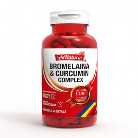 Bromelaina & Curcumin complex, 60cps, AdNatura