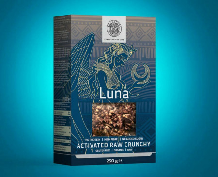 LUNA crunchy cu seminte activate raw bio 250g