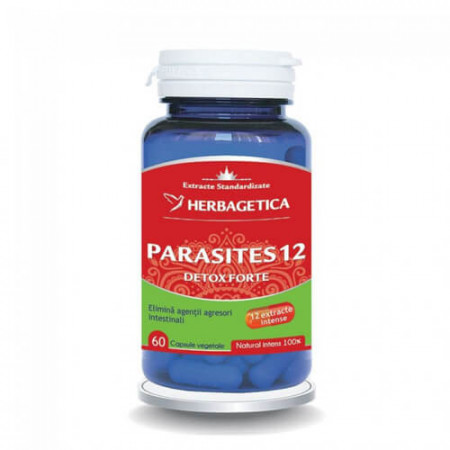 Parasites 12 Detox Forte, 60cps, Herbagetica