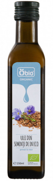 Ulei din seminte de in bio 250ml Obio