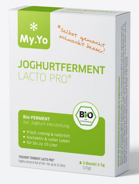 Ferment probiotic pentru iaurt bio LACTO PRO 15g My.Yo