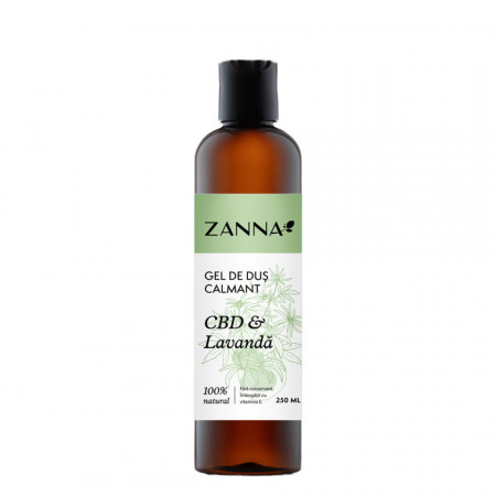 Gel de dus Calmant cu CBD & Lavanda, 250ml, Zanna