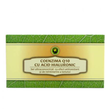 Set fiole Coenzima Q10 cu Acid Hialuronic, 12fl, Hypericum