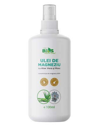 Ulei de magneziu, cu aloe vera si mosc, 100ml Bios Mineral Plant