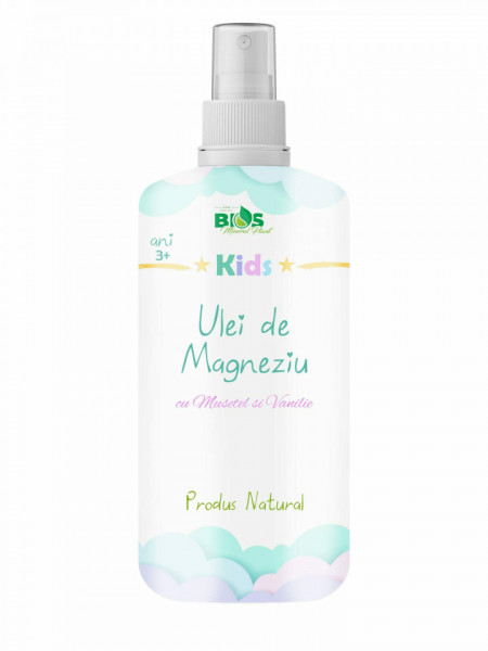 Ulei de Magneziu pentru Copii, cu Musetel si Vanilie, 100 ml Bios Mineral Plant