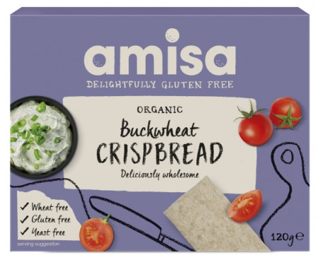 Crispbread (painici) din hrisca integrala fara gluten bio 120g Amisa