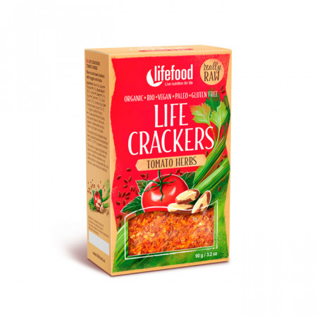 LIFECRACKERS cu rosii si ierburi raw eco 90g