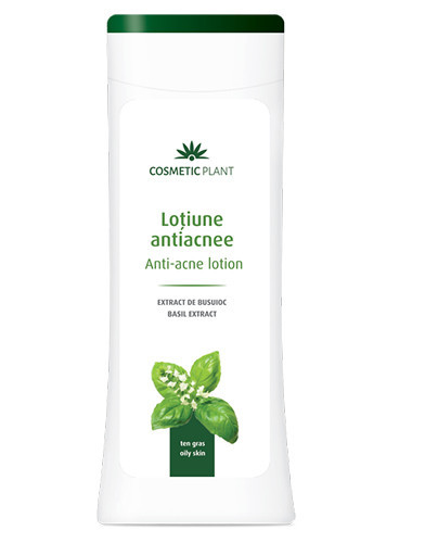 Loțiune antiacnee cu extract de busuioc, 200ml, Cosmetic Plant