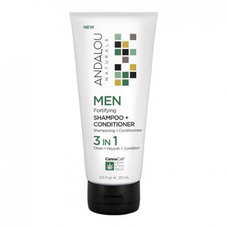 MEN Fortifying Shampoo + Conditioner 3 IN 1, 251ml, Andalou