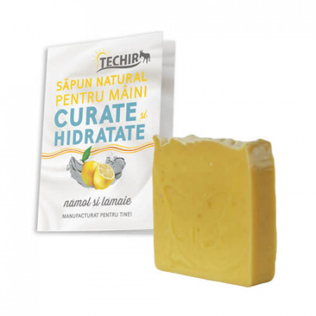 Sapun natural pentru maini cu namol & lamaie, 120g+/-10g, Techir