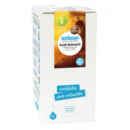 Solutie bio pentru podele cu santal 5L Sodasan