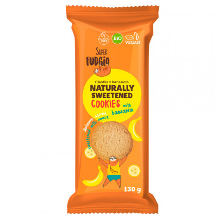 Biscuiti cu agave si banane bio 130g Super Fudgio