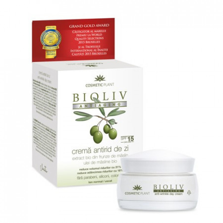 Cremă Bioliv Antiaging antirid de zi, 50ml, Cosmetic Plant