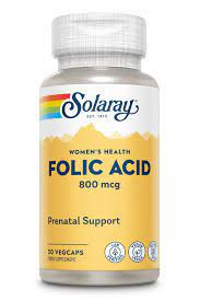 Acid Folic 800mcg, 30cps, Solaray