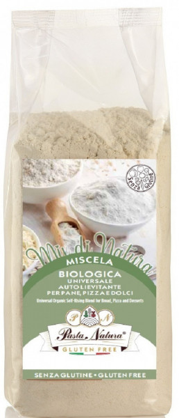 Mix de fainuri fara gluten pentru paine, pizza, deserturi, cu drojdie, bio, 250g Pasta Natura