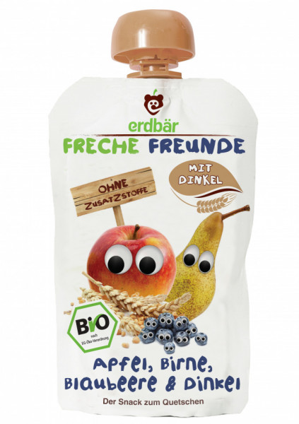 PIURE DE MERE, PERE, AFINE SI SPELTA BIO 100G Erdbar