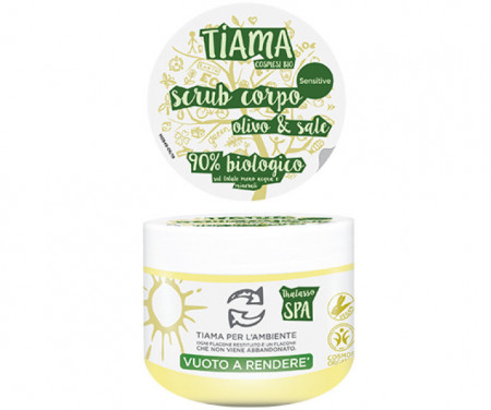 Scrub pentru corp cu extract de maslin si sare bio 250ml Tiama