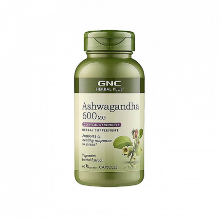 Ashwagandha 600mg, 60cps, GNC