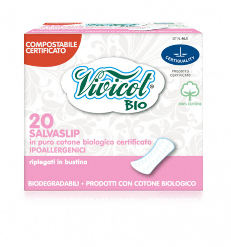 Protej slip din bumbac bio, hipoalergenic, compostabil - Normal ( 20 buc ) - VIVICOT BIO